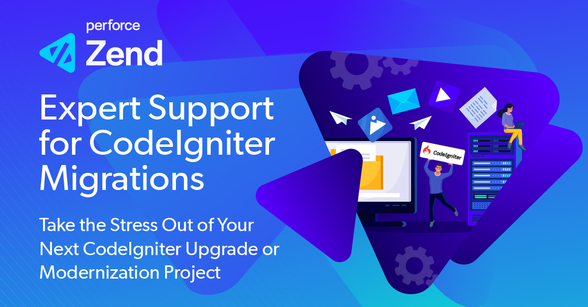 zend's tweet image. Are your CodeIgniter apps stuck on unsupported PHP versions? ⚠️

Simplify CodeIgniter upgrades with expert audits, automated conversion, and PHP LTS from Zend. We ensure a timely, on-budget migration with minimal risk.

Learn more &amp;gt;&amp;gt; ter.li/yvzqdx

#Zend #PHP