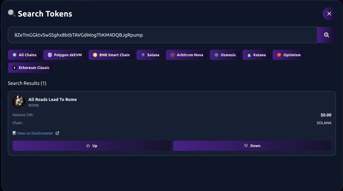 NEW LISTING

$ROME (<a href="/romeonpump/">All Roads Lead to Rome</a>) is now listed on Votix!

🔗 8ZeTmGGktvSwSSghx8btbTAVGdWogThKM4DQBJgRpump

The empire rises again - $ROME marching up the trending board with pure on-chain momentum. 

👉 Vote Now at votix.fun