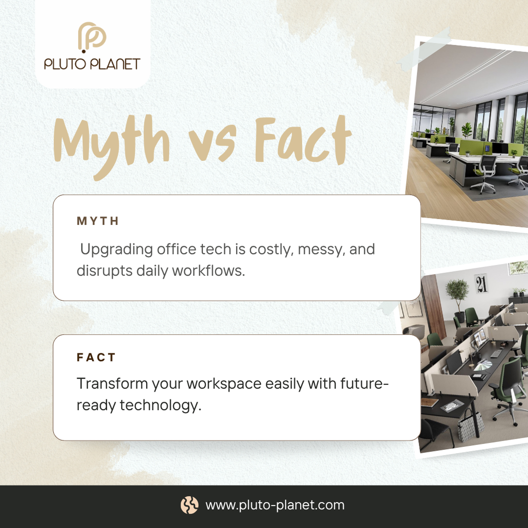 plutoplanetinc's tweet image. 🚀 Myth vs. Reality: Transform Your Office Without the Chaos ✨

✔️ Budget-friendly upgrades
✔️ Zero-disruption installation

For more information!
Visit us: pluto-planet.com

#PlutoPlanet #SmartOffice #WorkspaceUpgrade #FutureReady #TechTransformation #OfficeDesign