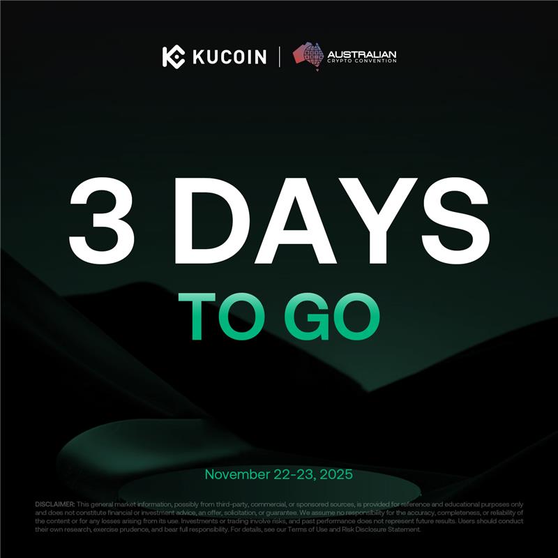 kucoincom's tweet image. 🚨 Only 3 days to go until the Australian Crypto Convention! 🇦🇺✨

Industry leaders, investors &amp;amp; innovators are coming together to advance the future of #crypto, #blockchain, and #DigitalAssets.

The countdown is on! ⏳ 

#KuCoin #AusCryptoCon2025 #Australia