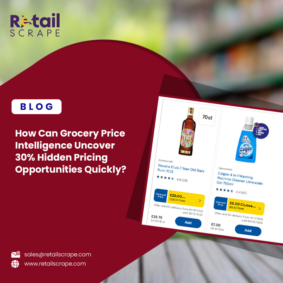 RetailScrap's tweet image. 🛒 How can grocery price intelligence uncover 30% hidden pricing opportunities quickly?
Real-time data reveals price gaps, offers &amp;amp; competitor movements instantly.

🧷 retailscrape.com/grocery-price-…

#PricingAnalytics #GroceryInsights #RetailData