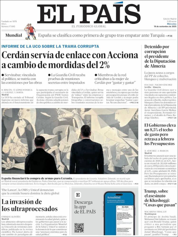 Esta es la “Marca Navarra” de María Chivite.

Qué triste ver a Navarra convertida en portada nacional por la deriva y los escándalos que salpican al Gobierno de Chivite. 

Navarra necesita un cambio urgente. Basta de ensuciar el nombre de esta tierra.
