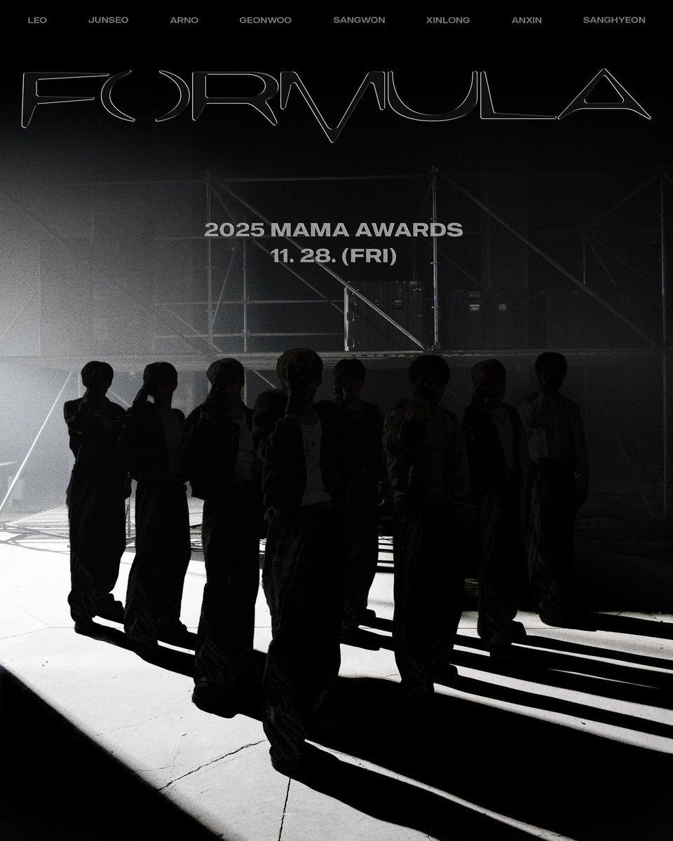⏫ ALD1 IG POST 11.19.25

ALPHA DRIVE ONE (알파드라이브원) FORMULA Visual Poster

2025 MAMA AWARDS Coming Soon
2025.11.28 (FRI)

ALPHA DRIVE ONE 【FORMULA】 TRACK RELEASE
➫ 2025.12.03 6PM (KST)

🔗: instagram.com/p/DRO3PbBkSCE/…

#LEO #이리오  #イリオ #알파드라이브원 #ALPHADRIVEONE