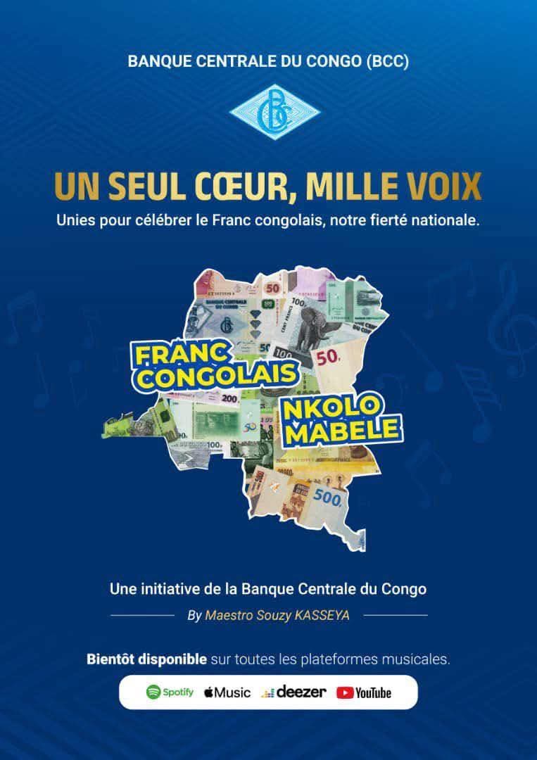 ebalemozindo's tweet image. #RDC: #BCC.

Un hymne à la monnaie nationale en préparation : &quot;Franc Congolais – Nkolo Mabele&quot;
​C&apos;est une initiative inédite pour célébrer la souveraineté monétaire de la RDC. Une œuvre collective est en cours de finalisation, réunissant de multiples voix de la Nation pour rendre…