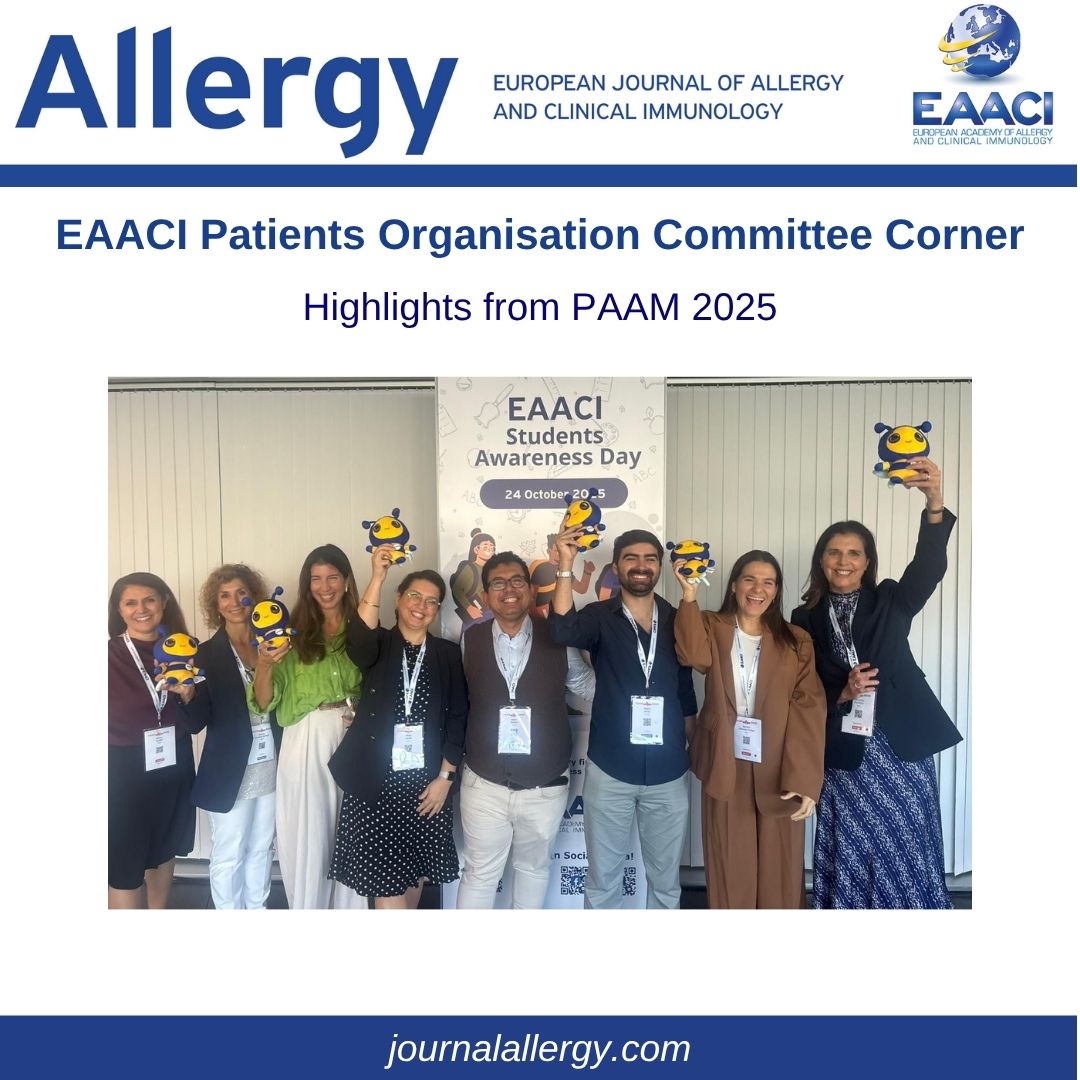 The EAACI Patients Organisation Committee (POC) aims to be the patients reference body in the field of Allergology, representing patients of all nationalities across the globe, and promoting patient-centred healthcare in the specialty. The POC is currently comprised of 33 members