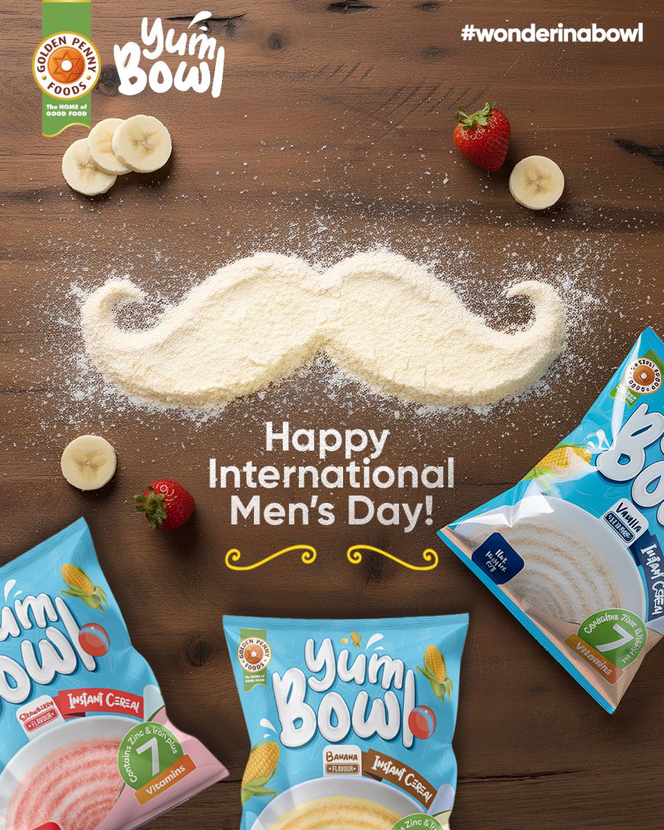 Happy International Men’s Day to all amazing men modeling strength, good morals and values and everything real manhood characterizes. We celebrate you today and always!

#GoldenPennyYumbowl
#WorldOfWonder
#WonderInABowl