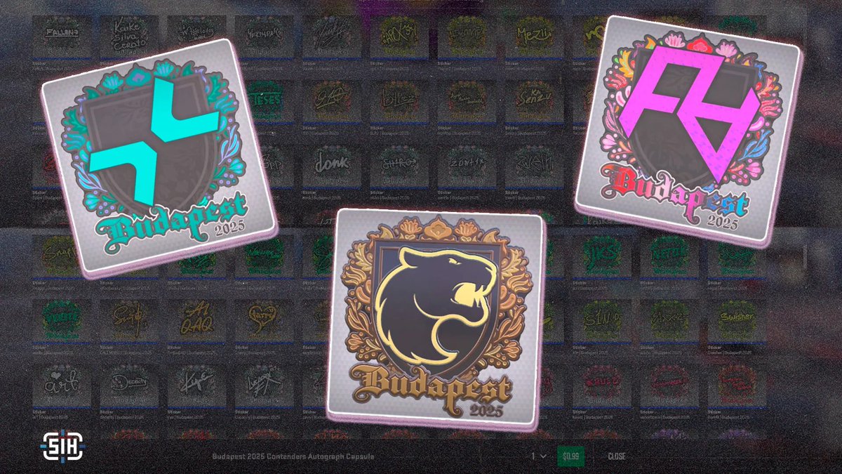 SteamInvHelper's tweet image. Best Team Logo Stickers from StarLadder Budapest Major 2025. Is It Worth Investing in These Stickers?

The sticker design for StarLadder Budapest Major 2025 turned out to be quite controversial, especially compared to previous Majors like Shanghai or Austin. The massive…