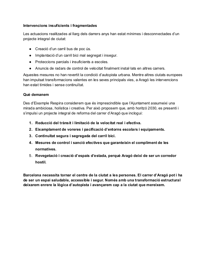eixrespira's tweet image. ‼️ Exigim una transformació urgent del carrer Aragó!

Aquest any, les llums de Nadal estan dissenyades pels cotxes, “adaptades a la velocitat” i son una distracció més per als conductors en un dels punts amb més sinistralitat de la ciutat.