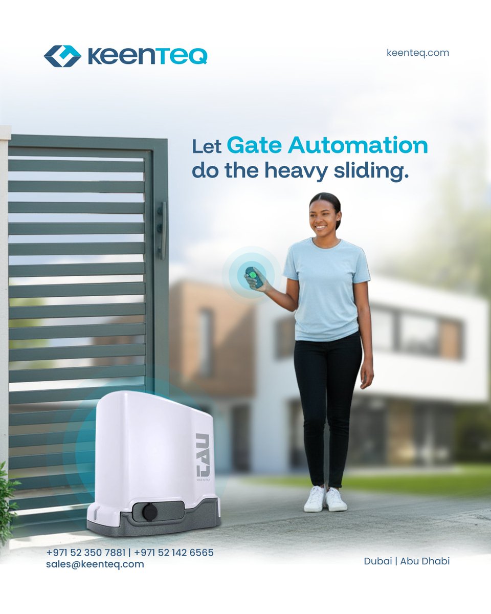 KeenTeQ1's tweet image. Tired of opening your gate manually? Upgrade to Gate Automation and enjoy comfort, safety, and convenience every day!

#gateautomation #automaticgates #gateautomationuae #gateautomationdubai #gateautomationabudhabi #smartentry #securehomesuae #accesscontrol #keenteq