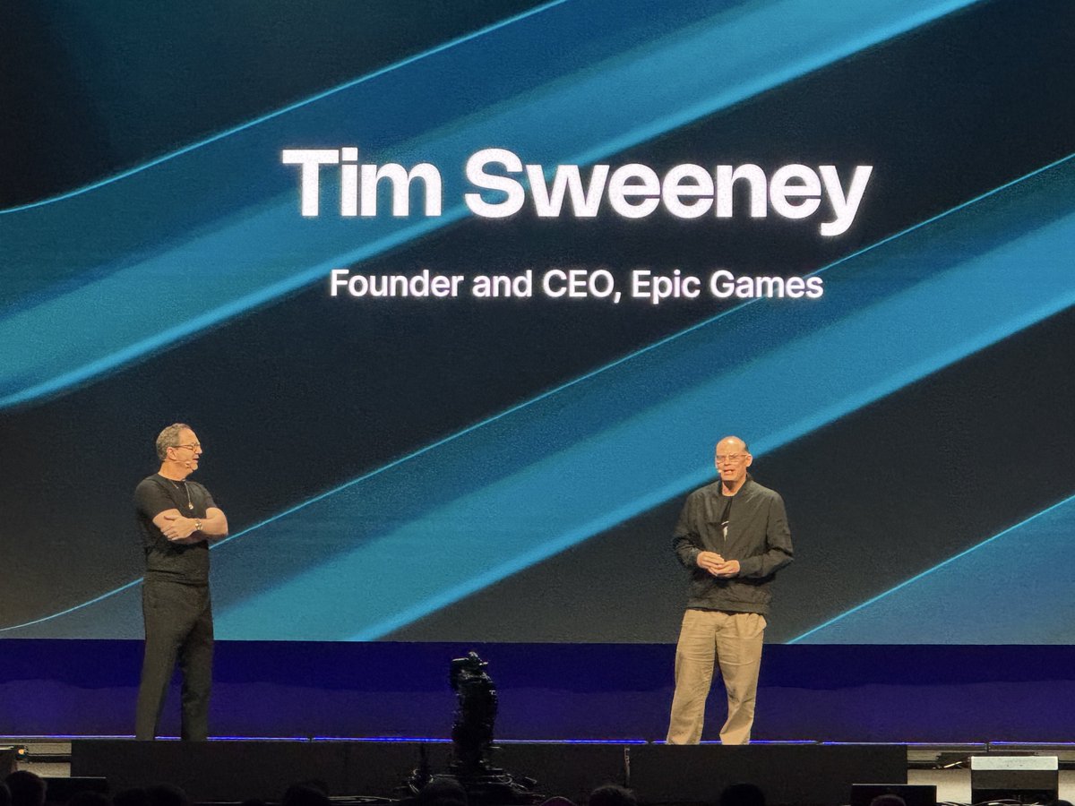 Dilmerv's tweet image. Unity and Unreal CEO’s in the same stage, pretty amazing to see a collaboration between the biggest game engines in the world. This is incredible!

🔥Unity developers will be able to publish games directly into Fornite starting next year! 

Well done @TimSweeneyEpic &amp;amp; @MBromberg…