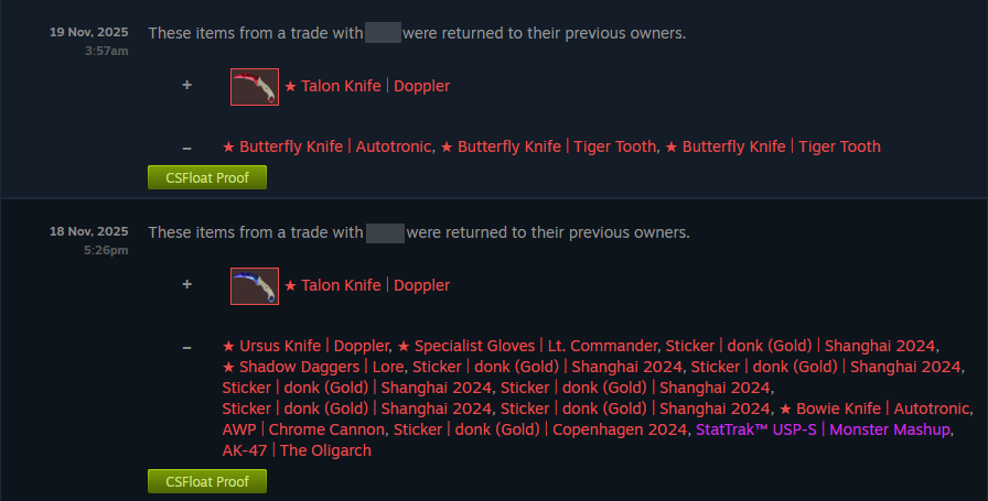 Talon Sapphire reversed 1 day before unlock. Talon Ruby reversed 5 hours before unlock. Vile stuff.