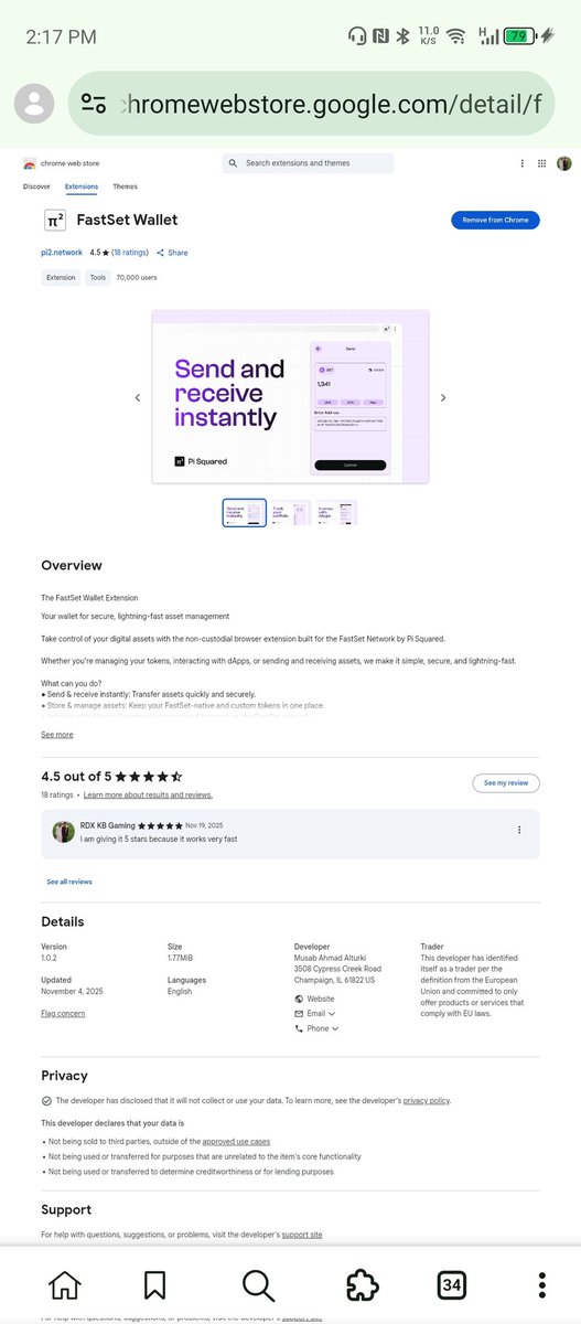 Murshad_49's tweet image. I give Fast Set Wallet 5 stars because it works very fast 
#fastsetwallet