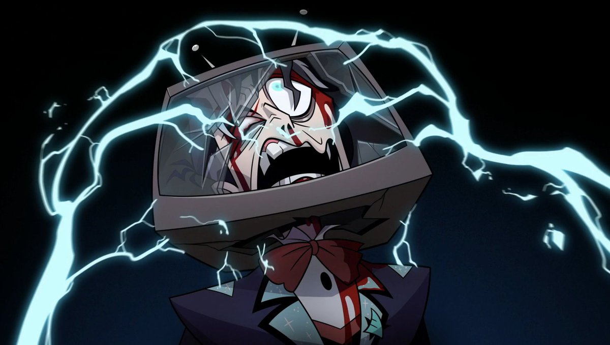 rumpleholmes's tweet photo. He died mistaken for a deer and transformed into one

He died because a TV broke his head and transformed into a demon with a TV for a head

HAHA LOSERS

#HazbinHotel #Alastor #Vox https://t.co/DfwiNb5yWV