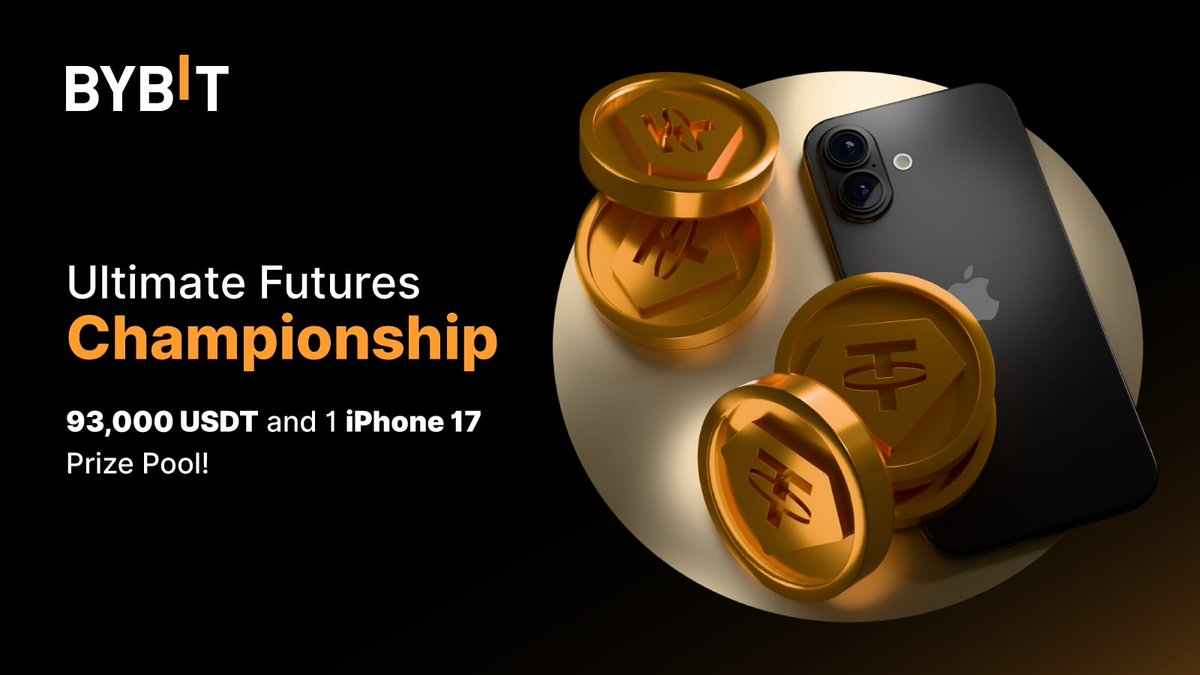 Tam 93 bin USDT değerinde bir ödül havuzu ve iPhone 17 sizleri bekliyor! En çok hacim yapan ilk 40 kişi kazanır!

bybit.com/en/trading-con…
#bybit #KriptoPara #Crypto