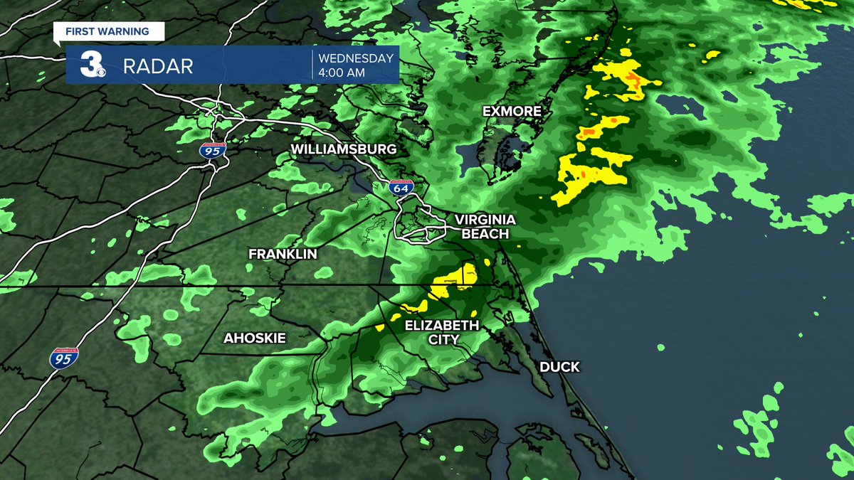 MHendersonWTKR's tweet image. RADAR
Showers to start this Wednesday morning
Back to sunshine this afternoon

wtkr.com/weather
#FirstWarn3