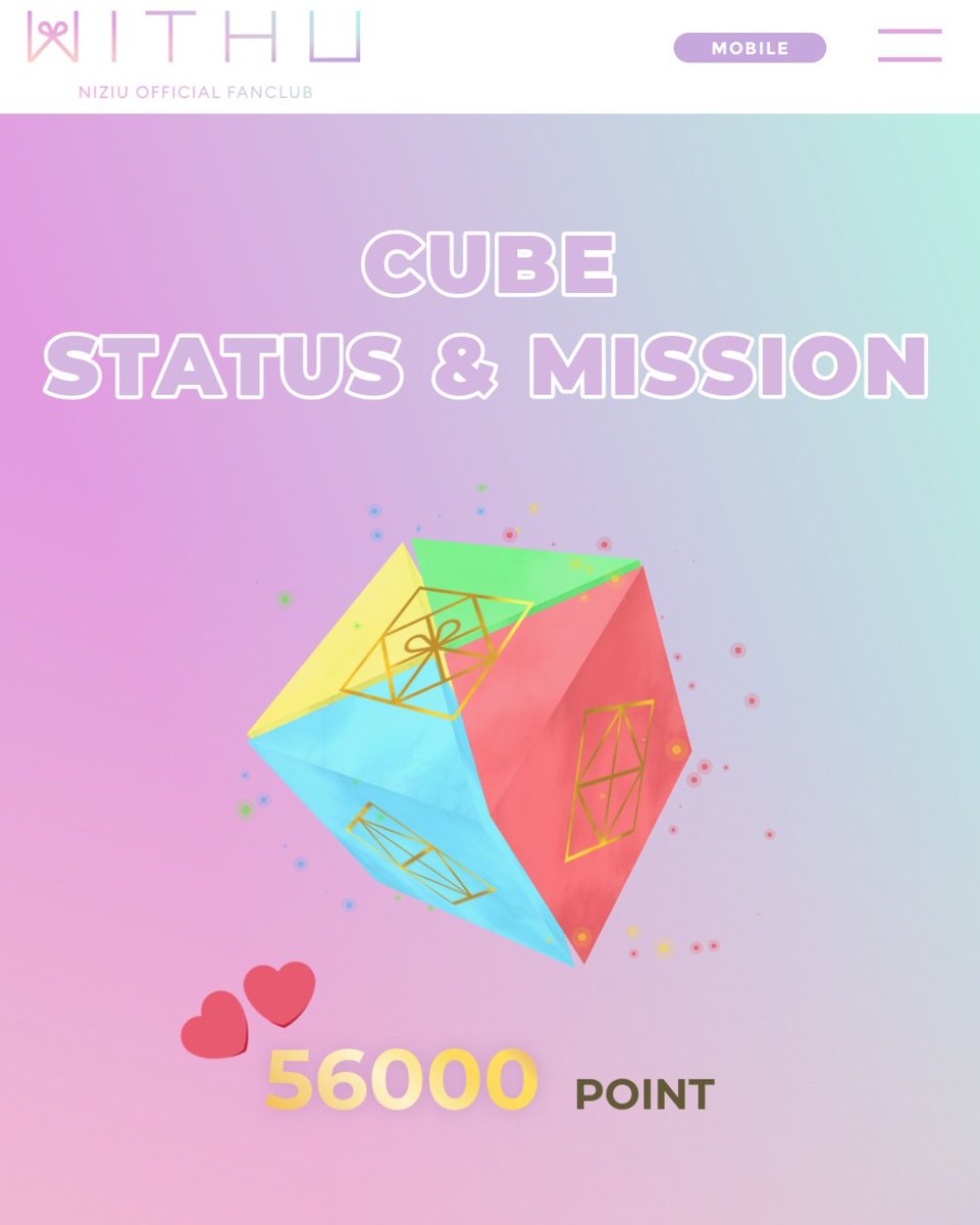 niziulovebot's tweet image. the cube is gone for the mobile fc.. we get a cool badge instead now 🥹