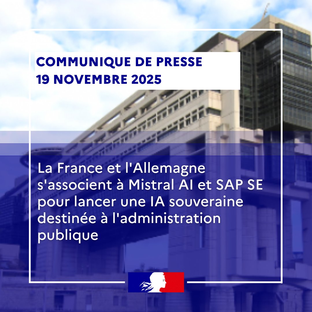 🔴Dans  le cadre d'une initiative stratégique visant à renforcer la souveraineté  numérique européenne et à transformer l'administration publique, les  gouvernements français et allemand annoncent aujourd'hui leur intention  d'établir un partenariat public-privé stratégique avec