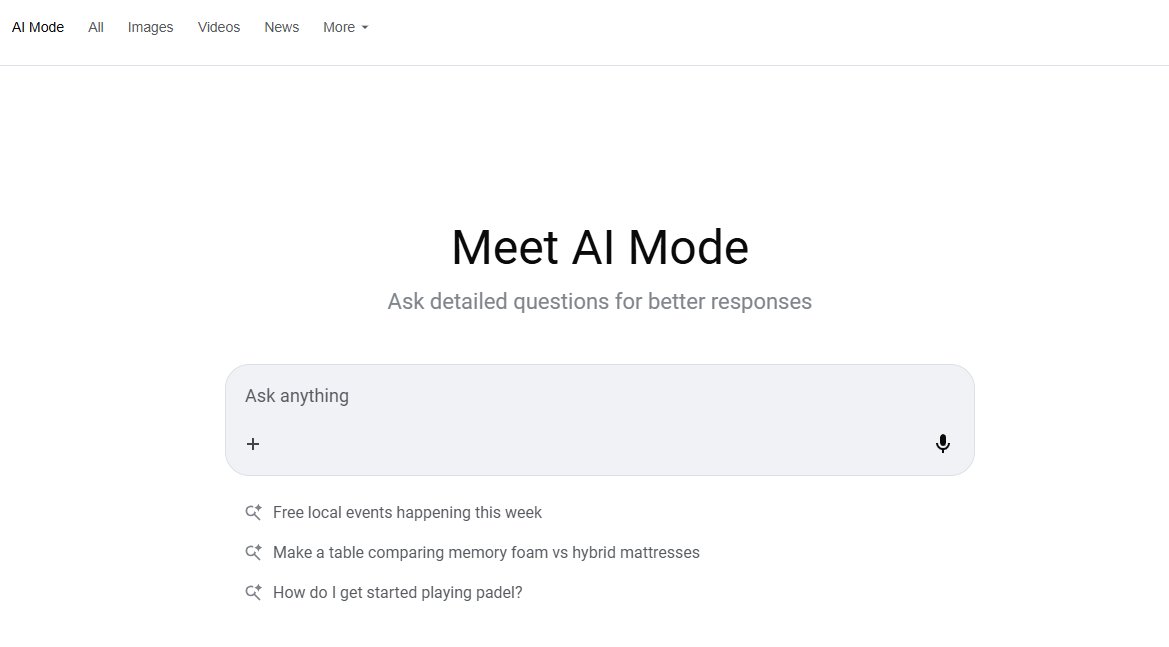 AI Mode is nu beschikbaar in de Google zoekbalk. 
Hoe lang nog voordat je standaard met AI zoekt en er nog een linkje naar de Classic zoekbalk gaat waarbij je websites als resultaat krijgt? 

Maanden geen jaren denk ik.