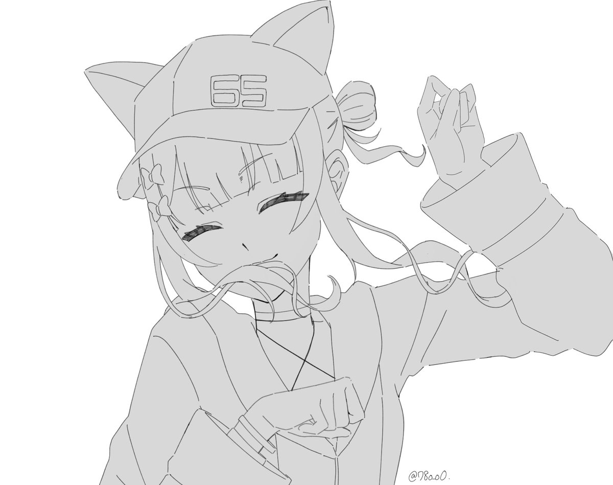 78o_o0's tweet image. #らくがきろこ 
猫耳本当に可愛かった🐈‍⬛