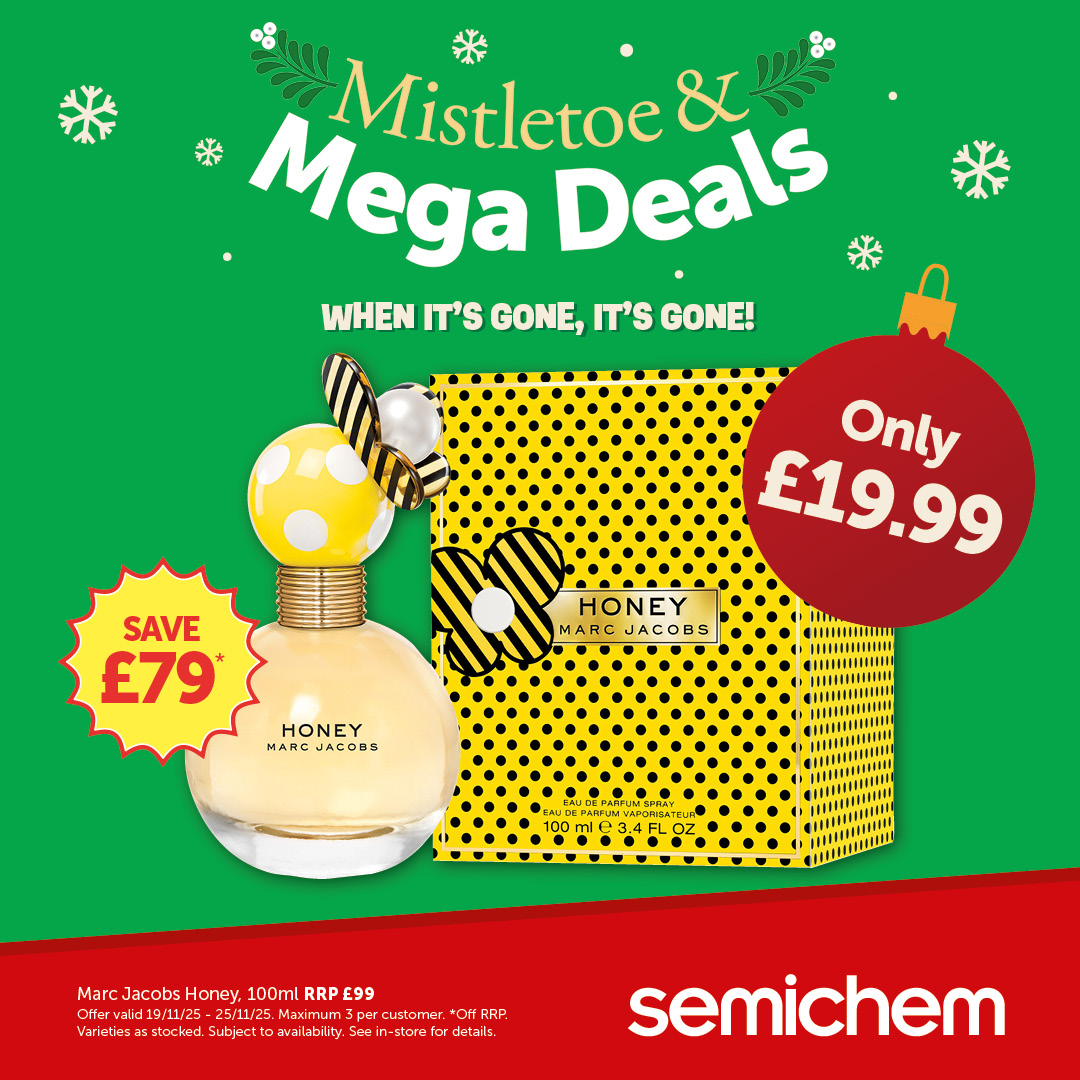 🎄Mistletoe &amp; Mega Deals – 19/11 – 25/11 🎄

Marc Jacobs Honey EDP ONLY £19.99 <a href="/Semichem/">Semichem</a>