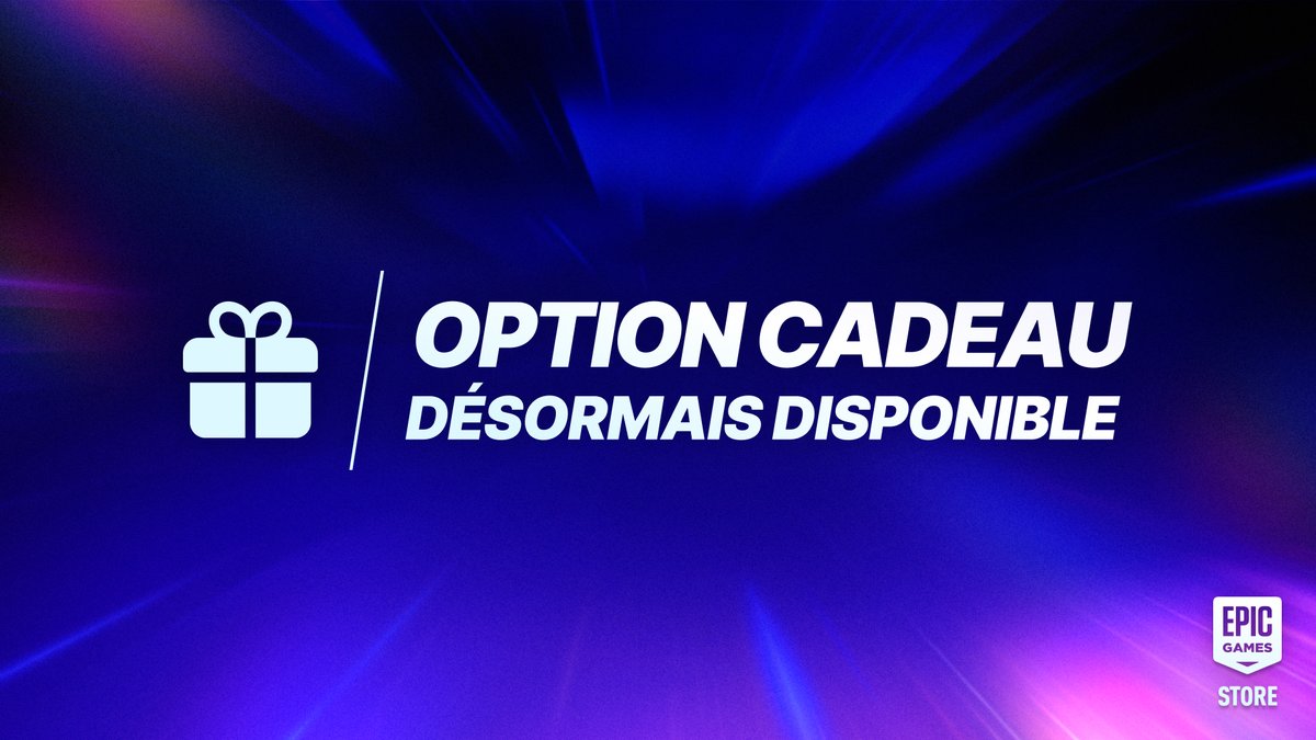 Ca vous arrive d'oublier un anniversaire ? On s’occupe de tout. 🎁 Vous pouvez maintenant offrir des jeux et des contenus additionnels directement à vos amis — et gagner des Récompenses Epic en le faisant ! Commencez à faire des cadeaux ! epic.gm/gifting-egs