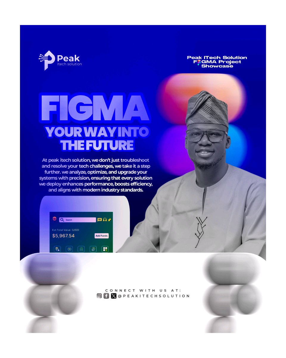 peakitechsoluti's tweet image. Step into the future with perfect solutions to elevate your creativity and efficiency. Innovation is at the core of what we do. 🚀What steps are you taking towards achieving your goals today? #Innovation #TechForward #FigmaJourney