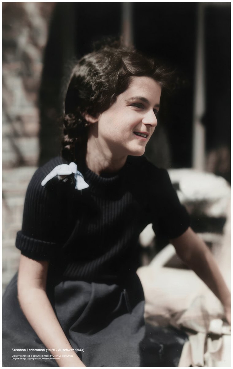 On this day in 1943, a 15 year old German Jewish girl, living in the Netherlands was murdered in Auschwitz with her parents. She was a friend of Anne Frank. Her name was Susanna Ledermann

Support <a href="/AuschwitzMuseum/">Auschwitz Memorial</a>