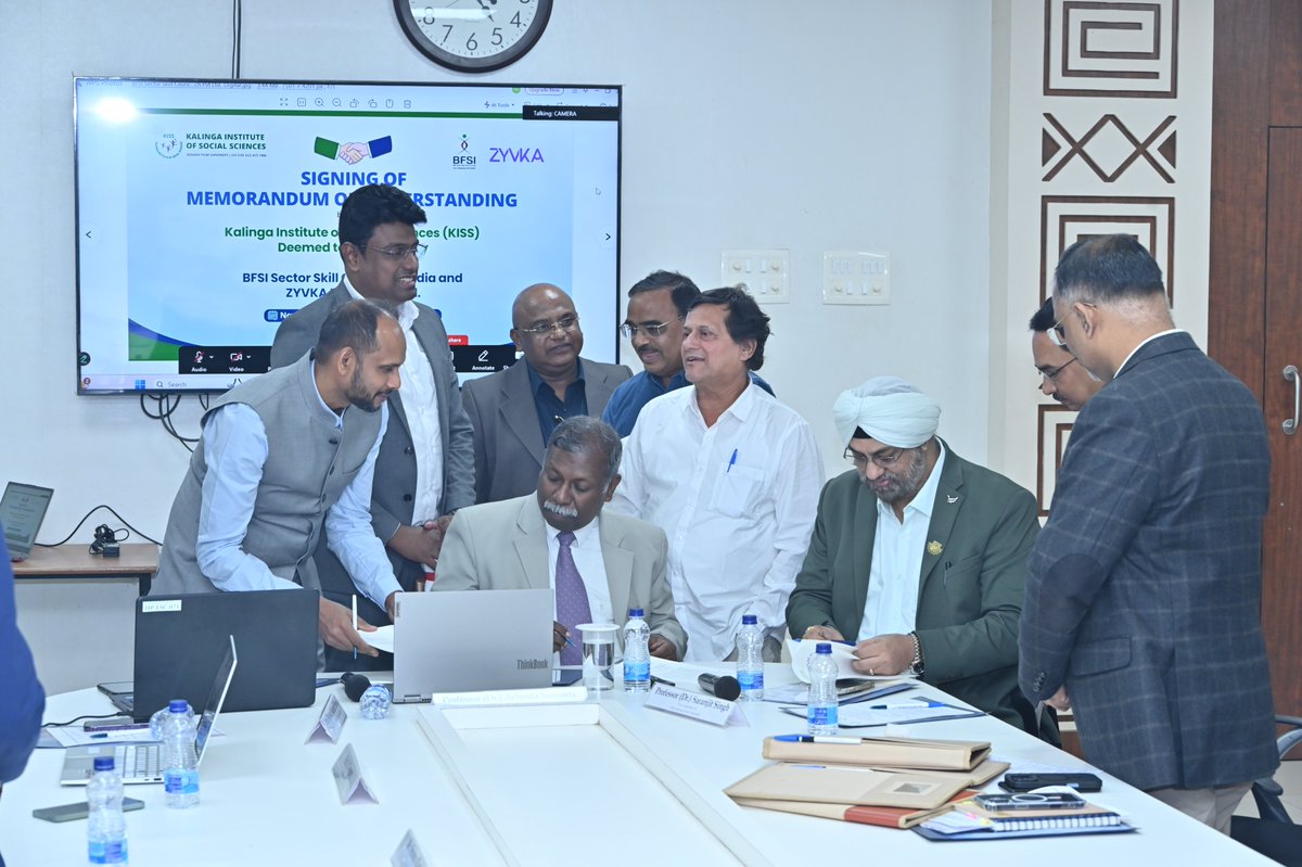 kissfoundation's tweet image. KISS-DU has signed an MoU with the BFSI Sector Skill Council of India and ZYVKA HRtech Pvt. Ltd. to establish a Centre of Excellence (CoE) in Banking, Financial Services &amp;amp; Insurance (BFSI) at KISS Deemed to be University.

This pioneering collaboration will empower our tribal…