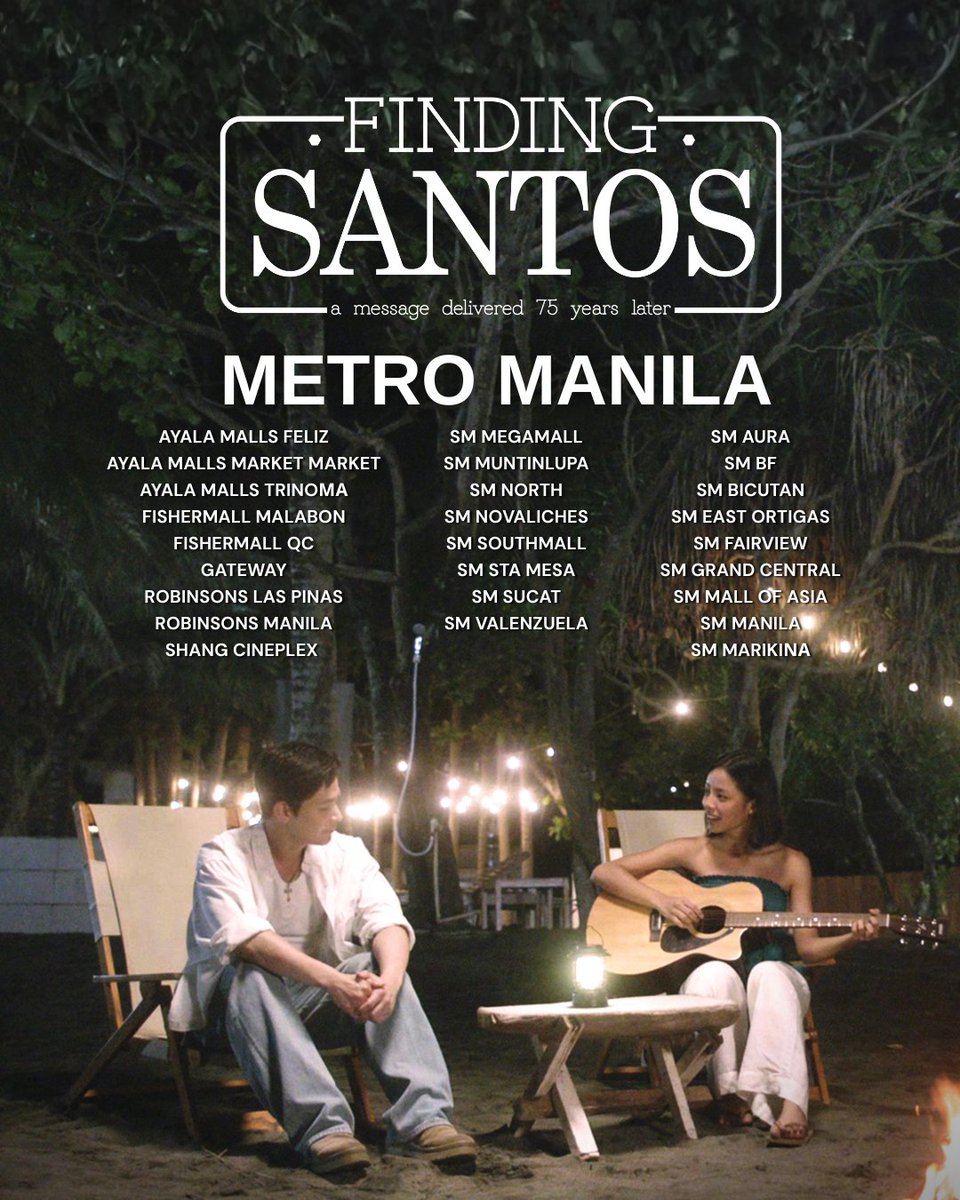 FindingSantosPH's tweet photo. The Search Finally Starts!
FINDING SANTOS is officially in cinemas starting TODAY!
Watch in cinemas near you and experience this heartwarming journey on the big screen.
#Finding_Santos #Woojin #Gabby #Junha #Lara #SBTown1stRomComRoadFilm #AMessageDelivered75YearsLater https://t.co/dfM6cavyHg