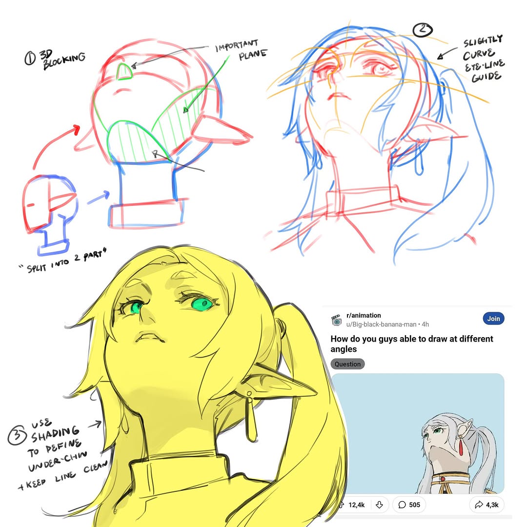 xppenusa's tweet image. #xppentutorial

“How do you draw at different angles?” challenge — THIS is what art is all about 😭🔥

Artist: @asuka111 

#frieren #frierenbeyondjourneysend #anime #fanart #arttutorial #arttips #artcommunity #xppen