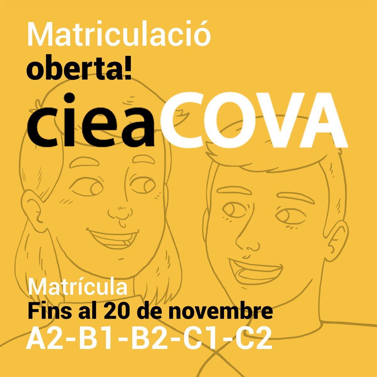 📢La data de les proves de certificació de valencià de la CIEACOVA ja està molt a prop. La matrícula està oberta fins al 20 de novembre! 
Afanyeu-vos si voleu matricular-vos-hi!❤️