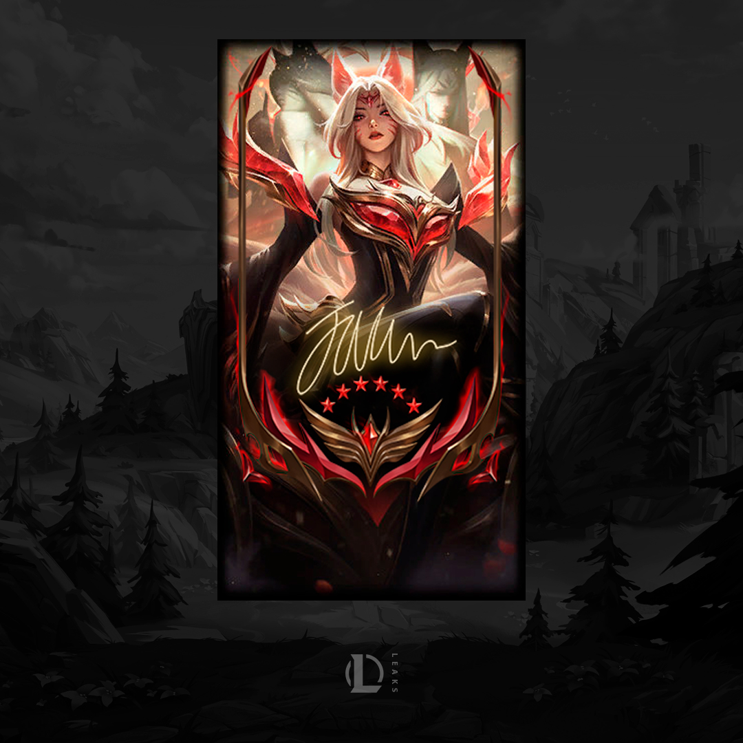 LeagueOfLeaks's tweet image. Hall of Legends Ahri has been updated ‼️

The recall now includes the 6 Worlds trophies, and the loading screen border includes the 6 stars.