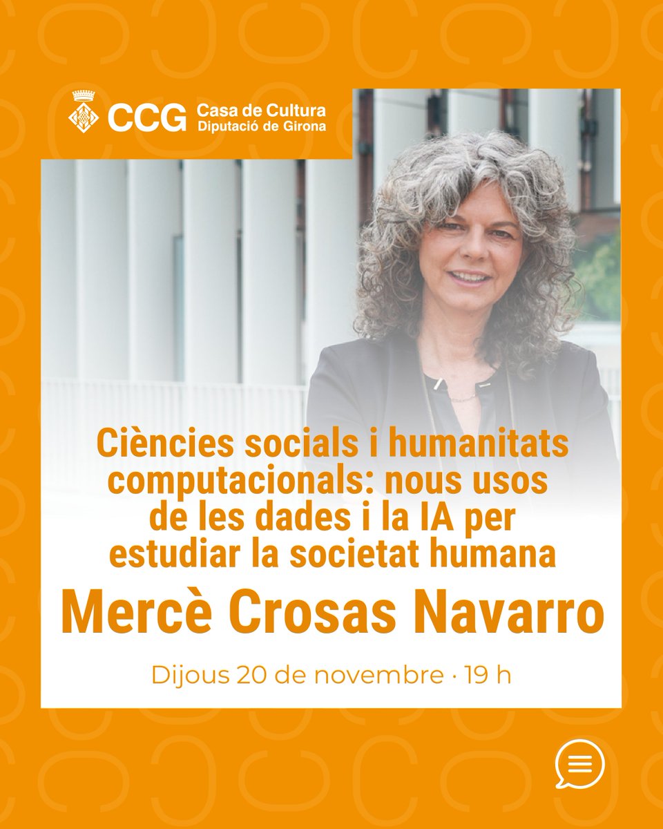 🖥️Demà, Mercè Crosas, directora de Ciències Socials i Humanitats Computacionals al Barcelona Supercomputing Center, presentarà una iniciativa que té com a objectiu comprendre qüestions complexes de les societats humanes amb l’ajuda de Big Data, IA i computació d’altes prestacions