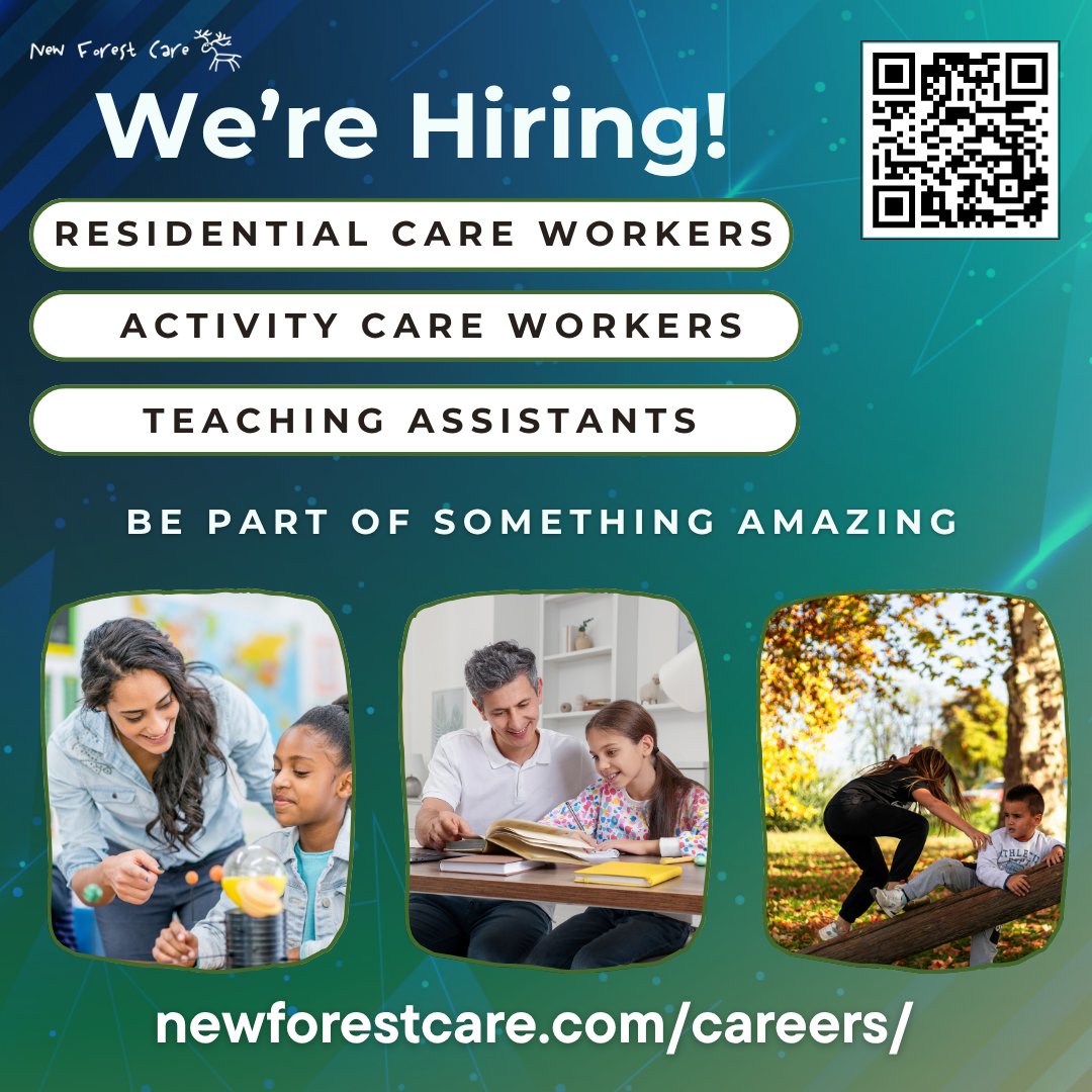 NewForestCare's tweet image. We’re Hiring at New Forest Care
Looking for a career where you can truly make a difference? Join our team in Hampshire and support children and young people newforestcare.com/careers
#SupportWorkers #ChildCareJobs #YouthSupport #CareJobs #JoinOurTeam #HampshireJobs #NewForestCare