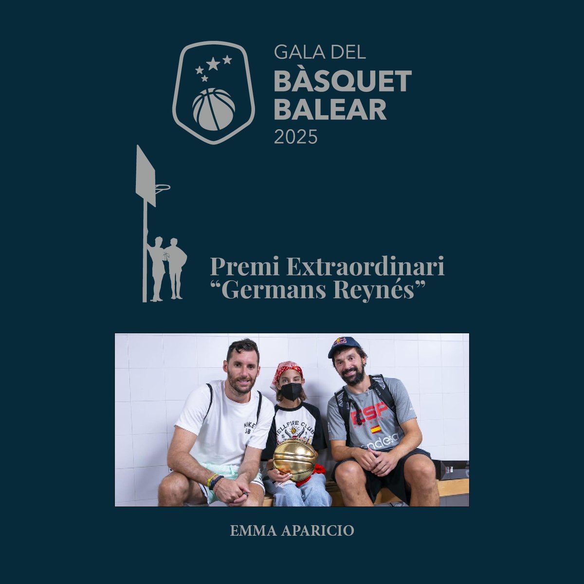 🎖️ Premi Extraordinari 'Germans Reynés' de la #GalaBàsquetBalear

⛹️‍♀️ N'Emma Aparicio, que superà un càncer, va començar a jugar de ben petita i segueix vinculada amb el bàsquet com a oficial de taula

🔝 Exemple de superació i passió pel nostre esport

#Volsuncopdemà
