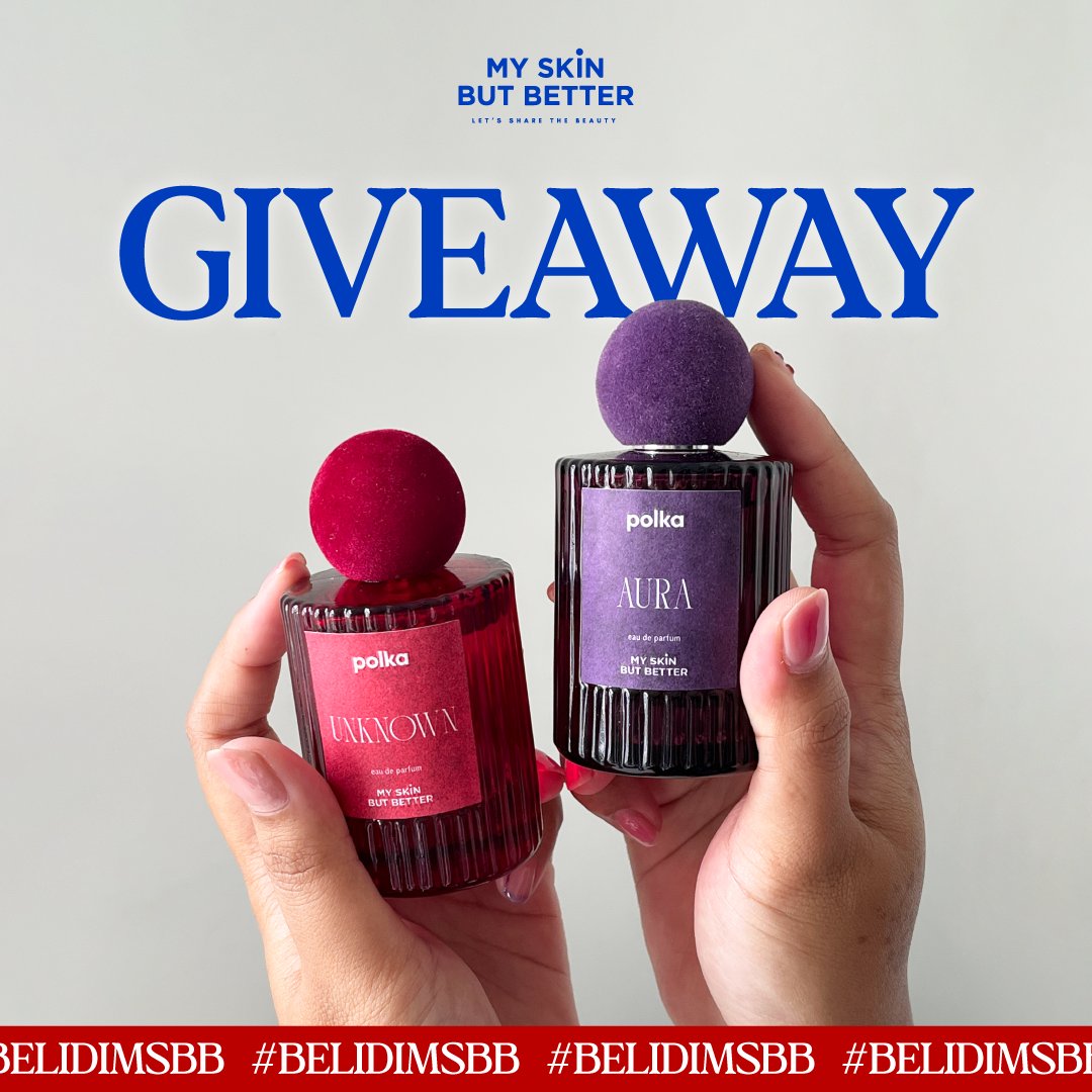 msbb_id's tweet photo. Ada yang mau parfum Polka x MSBB gratis? 👀

Gini caranya!
♥️ Like &amp; RT tweet ini dan thread di bawah
💜 Reply varian yang kamu mau (Unknown / Aura)

Good luck✨ https://t.co/OUTVrT0ZGw