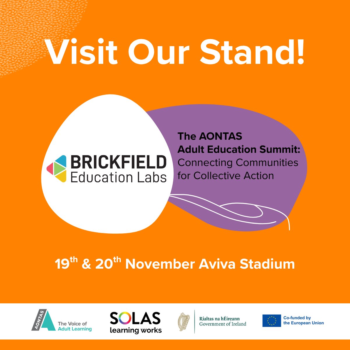 brickfieldlabs's tweet image. Good morning from Day 1 of @aontas #AdultEducationSummit2025 !

We&apos;re set up and ready to discuss building accessible, engaging learning environments.

Drop by our stand and let&apos;s chat! 

#Accessibility #InclusiveLearning