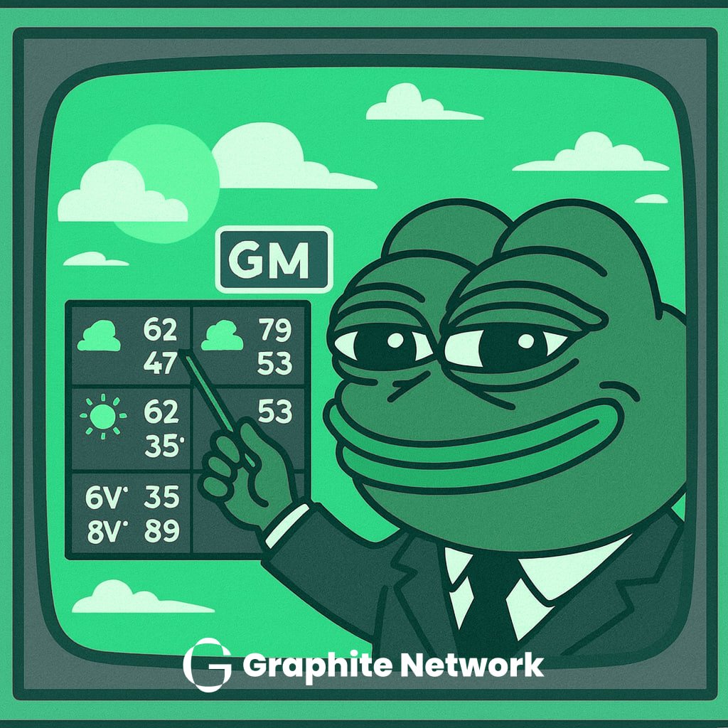 GraphiteNetwork's tweet image. Starting the day the Graphite way — sunny outlook, smooth transactions 🌤