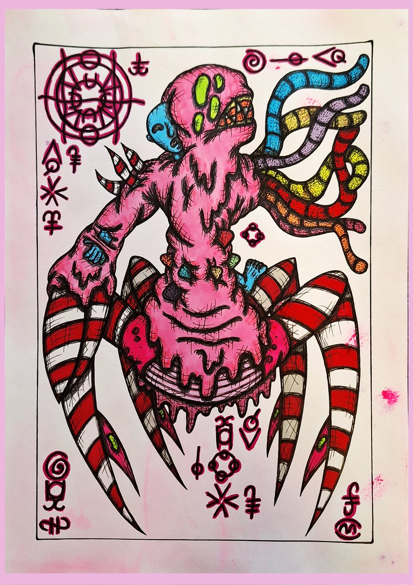 He who rises from the depths. 

#art #drawing #illustration #sketch #promarkers #ink #candy #sweets #sweettreats #confectionery #creature #monster #demon #candinomicon #lovecraftian #occult #symbols #weird #strange #irishartist #irishart #dublinart #dublinartist #lorcancassidy