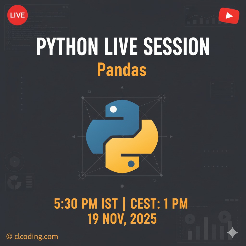 clcoding's tweet image. Pandas: Where raw data becomes real insight

Transform confusion into clarity—one Pandas function at a time

Join the session — completely FREE
youtube.com/live/OBfMMMpzo…