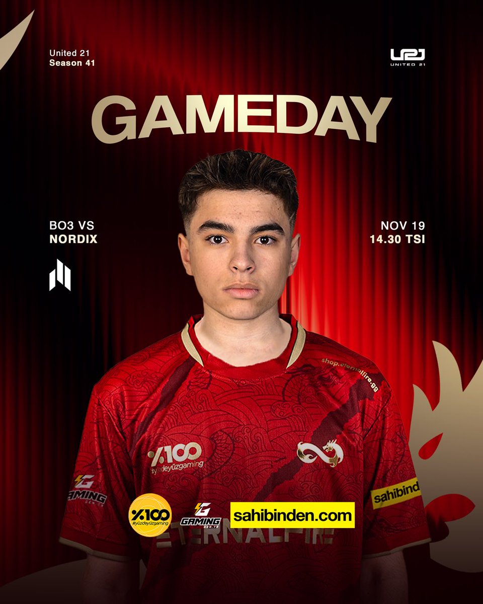 eternalfiregg's tweet image. Günün ilk karşılaşmasında United 21 Season41 mücadelemize çıkıyoruz! 🔥

#forEF | #yüzdeyüzgaming