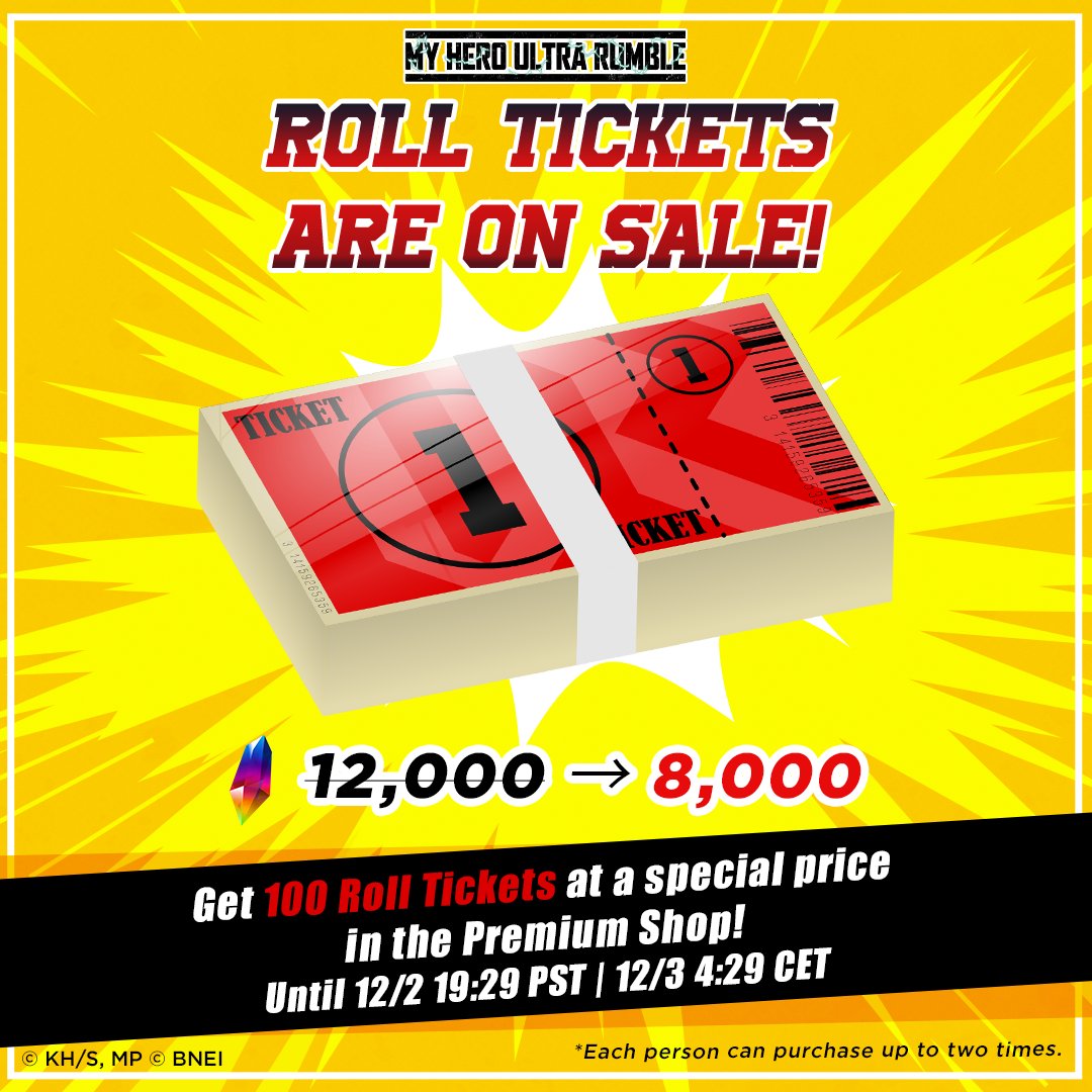 If you keep rollin' rollin' rollin' with these tickets, you might start to think that "here" rhymes with "here".
It doesn't, but you can still buy this Roll Ticket Set!
#MHUR