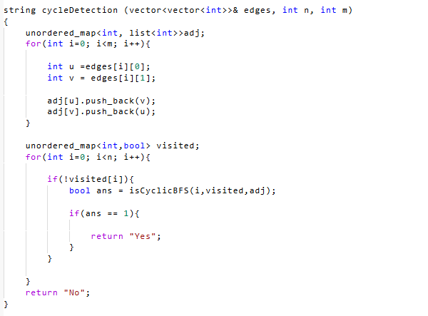 MartianDev01's tweet image. Day:  59/100
                           
&amp;gt;Graph : Cycle Detection In Undirected graph using BFS 
 #100DaysOfCode #DSA 

#CodingChallenge #letsconnect #LearnInPublic #ProblemSolving #100daysofcoding #CodingJourney #LeetCode #CONNECT