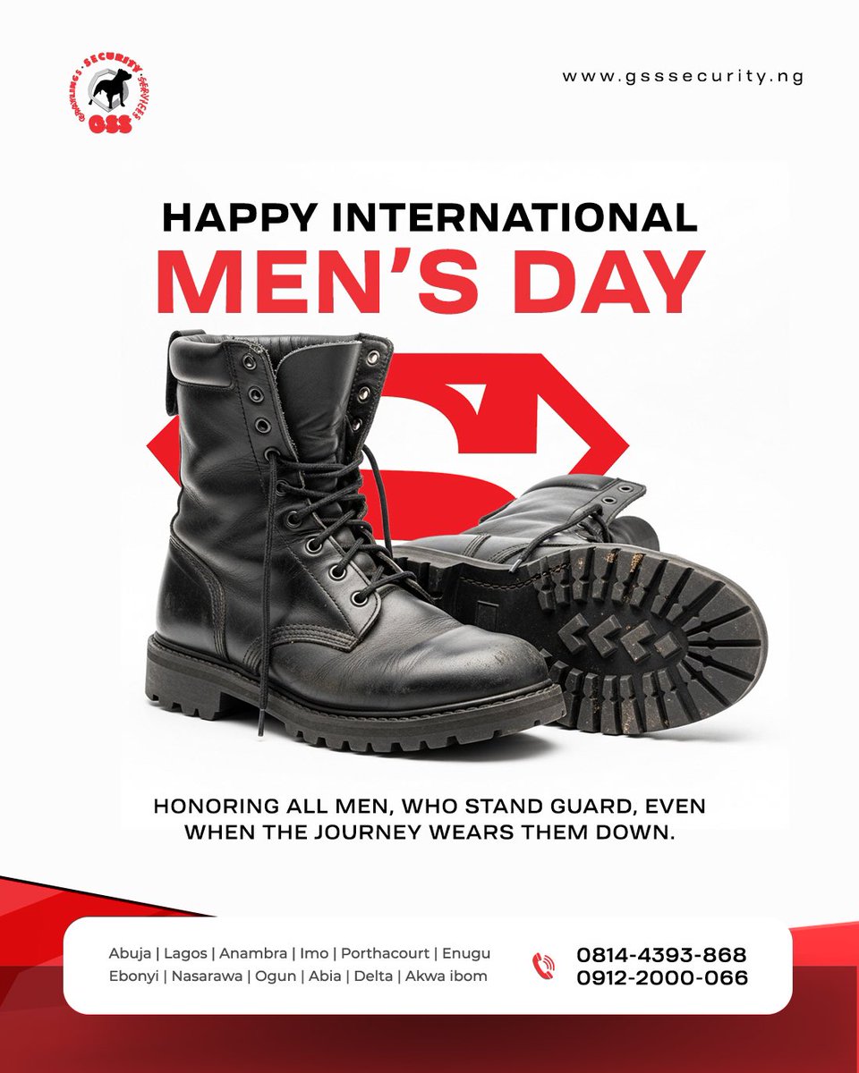 gss_security_ng's tweet photo. Honouring the men who show up, stand firm, and protect with purpose.
Today, we celebrate your strength, and the steady presence you bring to the world. 💪🏽
.
📞Contact Us:09122000066
#gsssecurity #gsseventsecurity
#happyinternationalmensday✌️😎 https://t.co/VhdHxxVYFF
