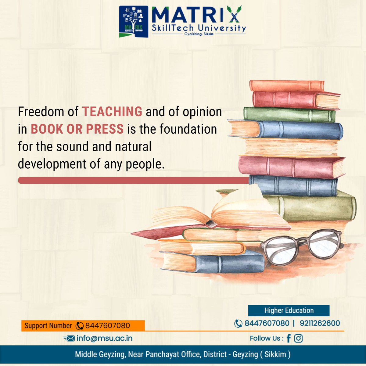 university19447's tweet image. Education is the Key to Success – Greetings from Matrix SkillTech University! 📚
At MSU, we believe that education opens doors to opportunity, empowers minds, and shapes a brighter future.
#EducationIsTheKey #MatrixSkillTechUniversity #UnlockYourFuture #KnowledgeIsPower #Success