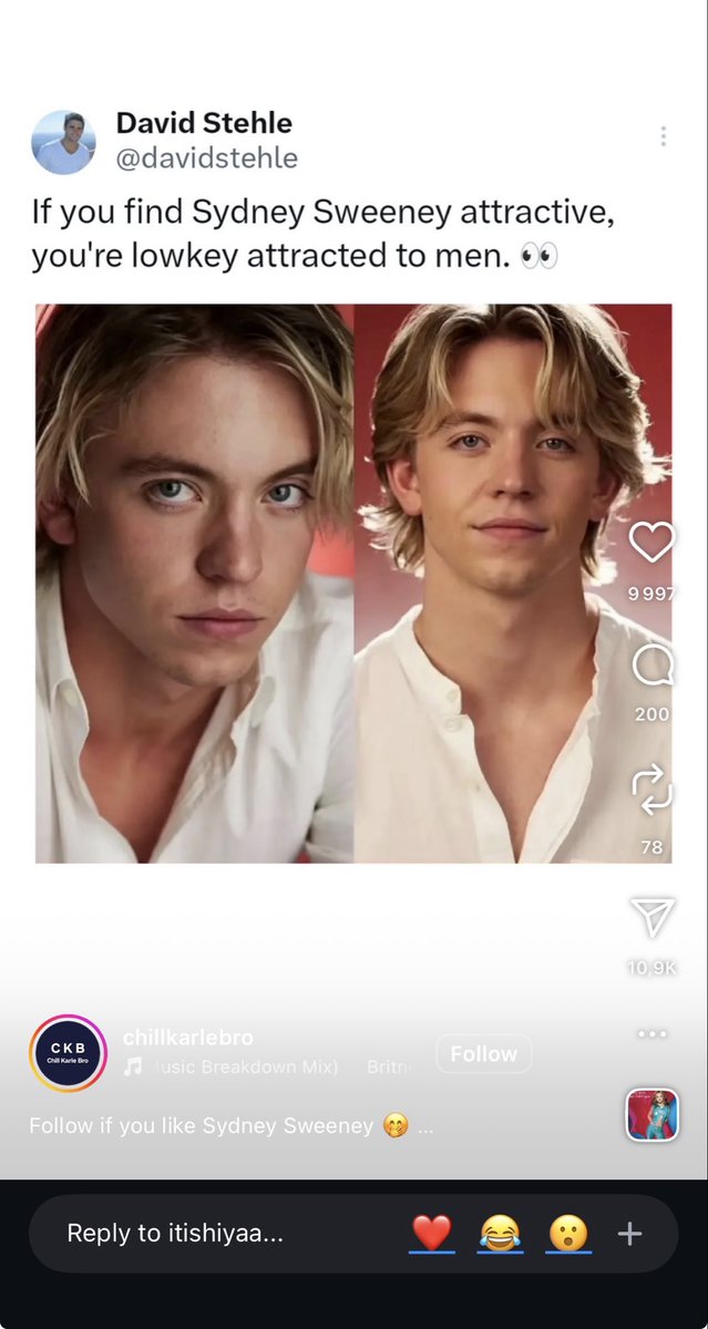 armyarmyyaah's tweet image. Why does she look better as a man😭