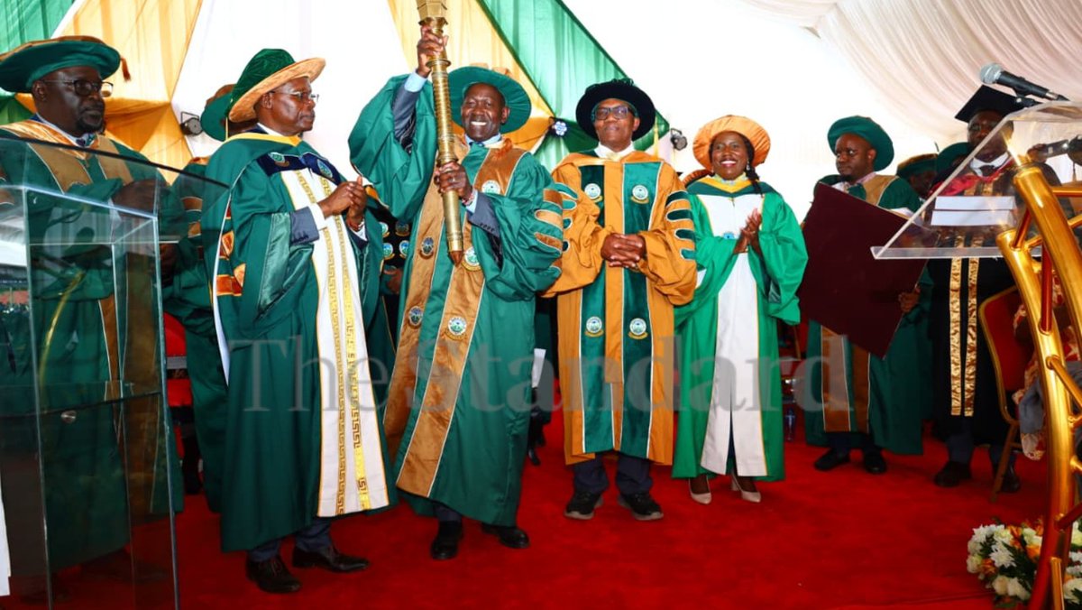 StandardKenya's tweet image. Prof. Peter Mwita has been installed as the first Vice Chancellor of Kaimosi Friends University (KAFU). The event, held at the Vihiga-based institution, was attended by the PS for Higher Education Beatrice Inyangala, and the Chairman of the University Council, Prof. Stanley…