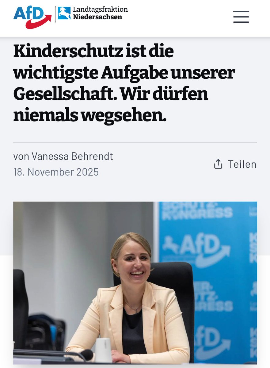 MdlBehrendt's tweet image. Unsere Kinder sind das Verletzlichste, was wir haben. Sie vertrauen uns blind, und genau deshalb tragen wir Erwachsenen – Eltern, Lehrer, Trainer, Nachbarn, Politiker, Vereinsvorstände, einfach alle – eine absolute Verantwortung. Wer diese Verantwortung ernst nimmt, der muss…