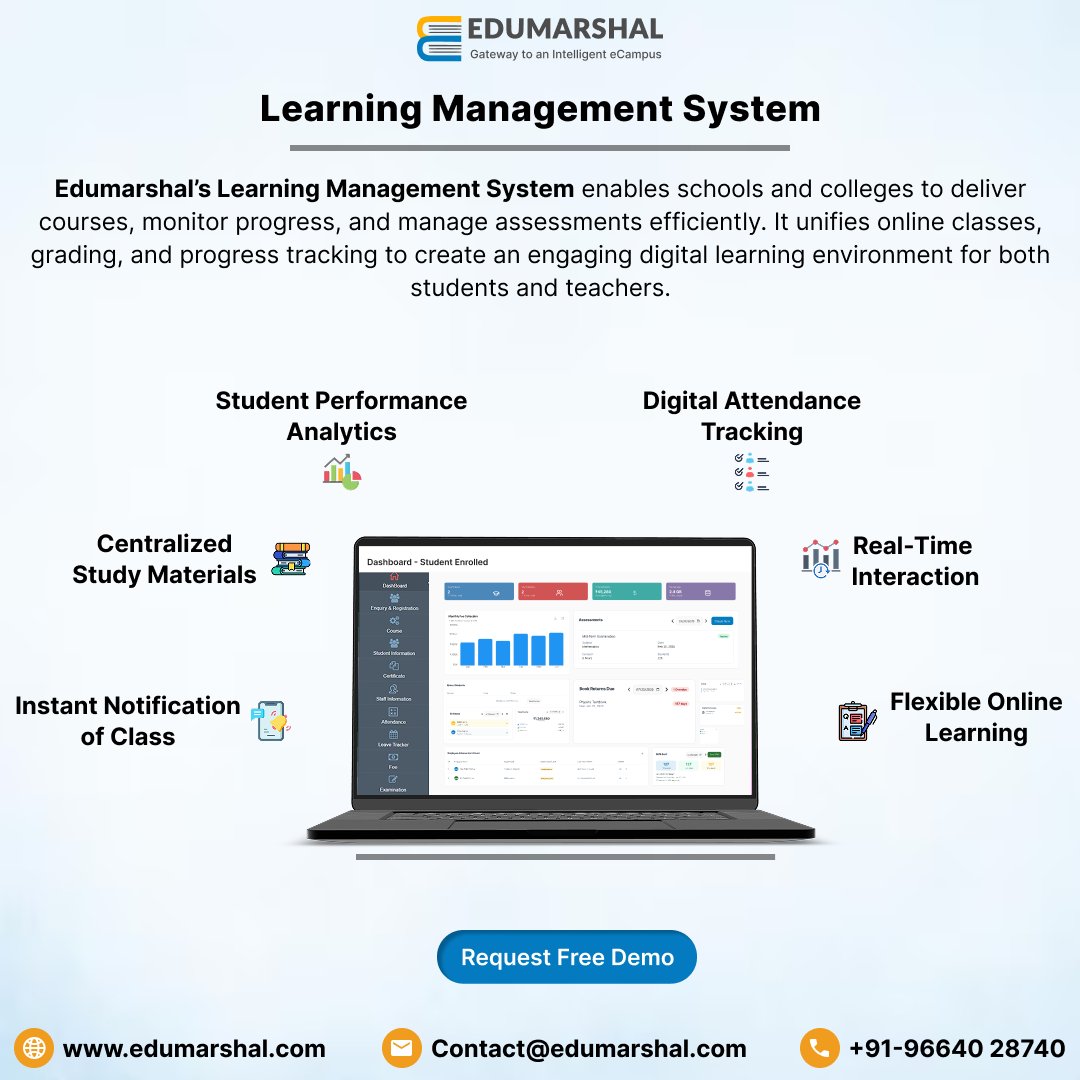 EdumarshalERP's tweet image. Enhance Digital Learning with Edumarshal’s Learning Management System!

- Student Performance Analytics
- Digital Attendance Tracking

Request Your Free Demo Today!
edumarshal.com

#LearningManagementSystem #LMS #VirtualClassroom  #SchoolERP #CollegeERP   #Edumarshal