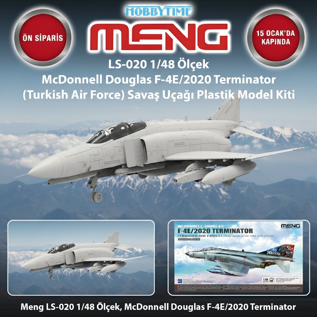hobbytimecomtr's tweet image. Efsanevi gücü ve eşsiz detaylarıyla Meng LS-020 1/48 F-4E/2020 Terminator (Turkish Air Force) Plastik Model Kiti, uygun fiyatlı ÖN SİPARİŞ fırsatıyla şimdi Hobbytime&apos;da!

Şimdi ÖN SİPARİŞ ver 15 Ocak&apos;da kapına gelsin.

hobbytime.com.tr/meng-ls-020-14…

#mengmodel #hobbytime #önsipariş